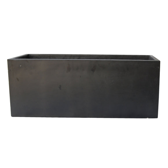 Rectangular Fibercement Planter Plain Grey