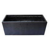 Rectangular Fibercement Planter Plain Grey