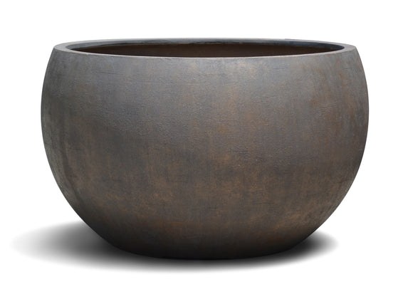 Grand Bowl Fiberglass Antique Pot Bronze 56cm Height
