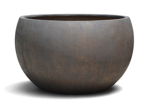 EB070530913 Grand Bowl Fiberglass Antique Pot Bronze Height 56cm Length 91cm
