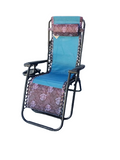 Rose Foldable Patio Lounger Chair With Removable Phone And Drink Holder