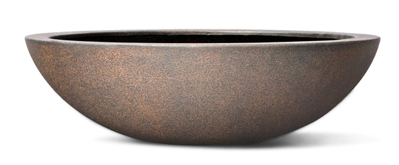 Low bowl pot trend rusty iron multi sized