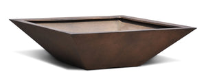 Low conical pot box trend rusty iron-multi sized