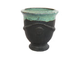 Glazed Crested Urn Pot