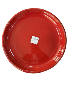 PFP1225 Round Ceramic Tray Chili Red Color Diameter 41cm