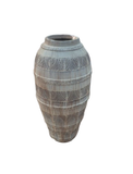 Rhona Pot With Horizontal Stripe Design Rusty Color 100cm Height