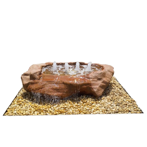 DP Rock Water Fountain Wood Color