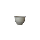 NTB1001 Round Rim Ceramic Pot White Glazed Finish Height 23cm Diameter 29cm