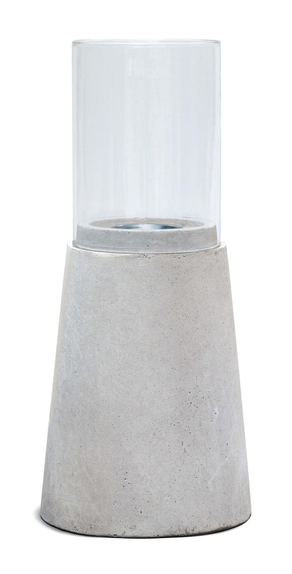 Windlight Lantern Fiberglass Natural Grey Color 70cm Height