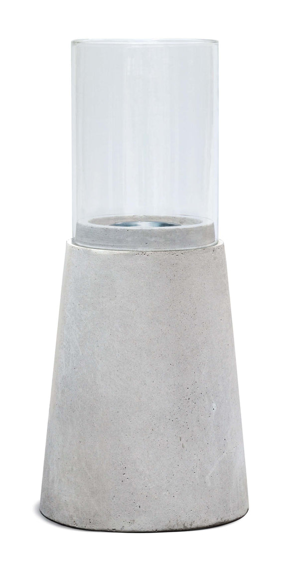 Windlight Lantern Fiberglass Natural Grey Color 50cm Height