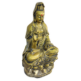 Table Top Golden Quan Yin Statue 24cm Height