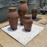 DP Morroccan Pot Fountain with Blue Mosaic and Dots Terracotta Color Set