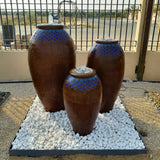DP Puro Pot Fountain With Blue Mosaic Terracotta Color Set