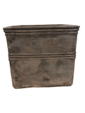 Square Terracotta Pot Antique Height 48cm width 50cm