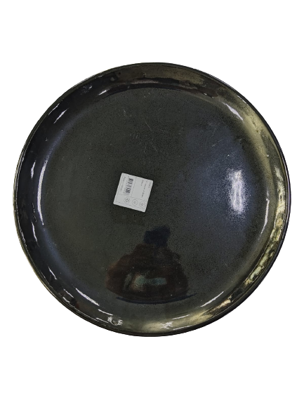 PFP1222 Round Ceramic Tray Green Color Diameter 25cm