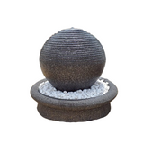 Bida Crystal Pot Fountain with Horizontal Stripe Black Color 100cm Height Set