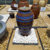 Bagdana With Blue Mosaic Fountain Terracotta Color