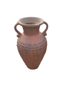 Bastia Jar Pot With Blue dotted design Terracotta Color 90cm Height
