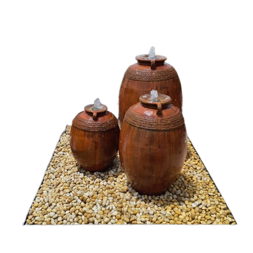 Batul Pot Fountain Terracotta Color Set