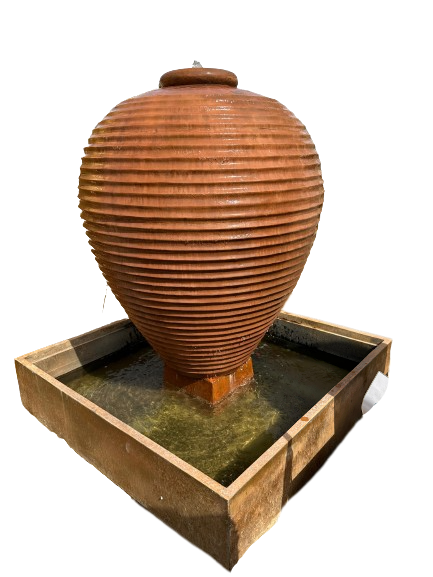 Bida Large Pot Fountain Terracotta Color 150cm Height