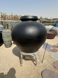 GRP pot with Stand Black Color  120cm Height