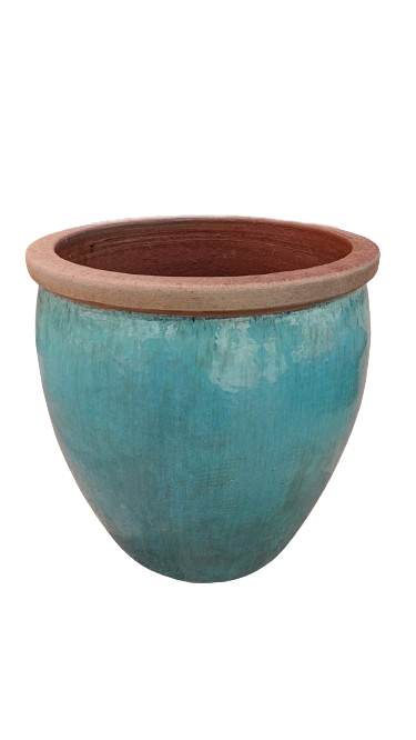 PFP1022 Lipped Bowl Pot Ceramic Glazed Bonn Ice Green Height 38cm Diameter 38cm
