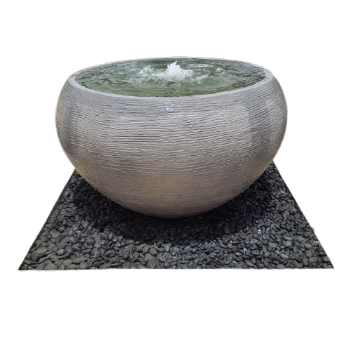 DP Lilac With Horizontal Stripe Pot Fountain Grey Color DP2045