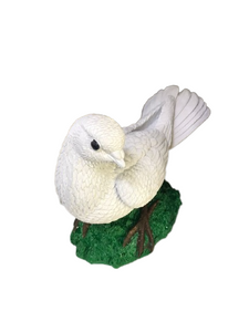 Pigeon Statue with small Pedestal White Color 20cm Height