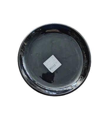 PFP1225 Round Ceramic Tray Black Color Diameter 41cm