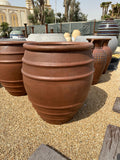 Wadi Pot With Horizontal Stripped Terracotta Color 80cm Height