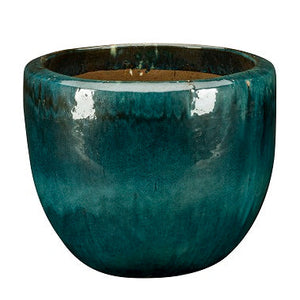 Round Bowl Pot Ceramic Glazed Stockholm Lux 7-32Y Ice Green Set of 4