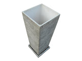 Square Concrete Pot with Plate