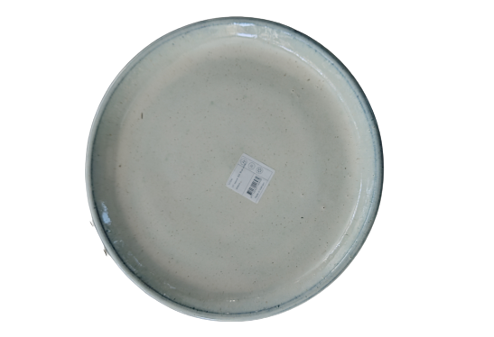 Round Ceramic Trays Blue White Color 30cm