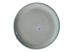 Round Ceramic Trays Blue White Color 25cm