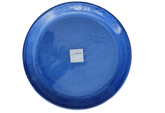 Round Ceramic Tray Blue Color 20cm