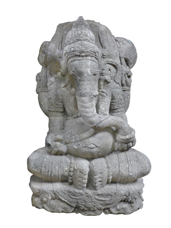 Sitting Ganesha Basanite Stone 75cm Height Cst GA 075NA