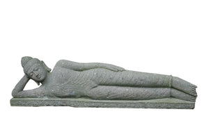 Indian Reclining Buddha Statue Basanite 150cm Cst Lb 150NA 