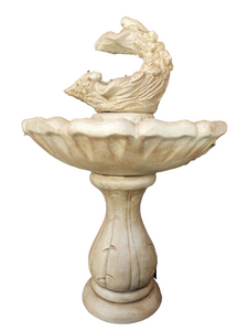 Classic Springtime Fountain Cast Stone Garden water Feature Florentine Finish