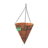 Conical Wire Hanging Basket with Chain & Coco Liner  DG 1045