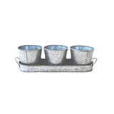 3 Metal Pot Set with Tray DG-934