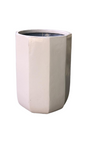 Angled Crucible Fibercement Pot Beige Color Large GA30-1663