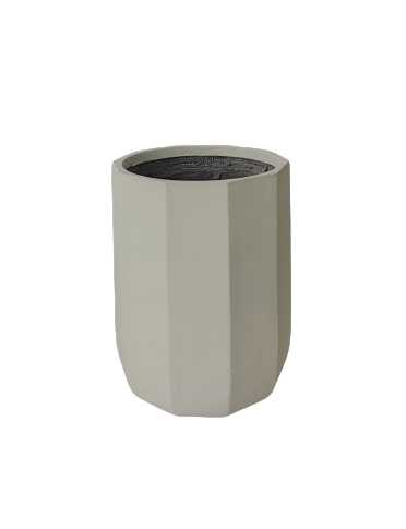GA3016633 Angled Crucible Fibercement Pot Cement Grey Color Height 70cm Diameter 54%