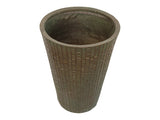 Round Scaled Bronze Fiber Cement Pot