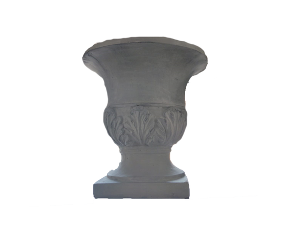 GA30629 Design Wide Cup Fibercement Urn Ancient Cement Height 36cm Diameter 36cm