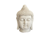 Long Ear Ivory Fibercement Buddha Head