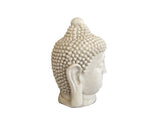 Long Ear Ivory Fibercement Buddha Head