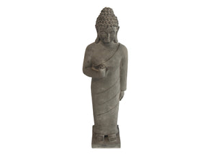 Standing Buddha Single Hand Raised Fibercement Statue