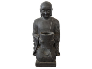Kneeling Buddha Fibercement Planter