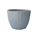 Vertical Striped Round Fibercement Pot