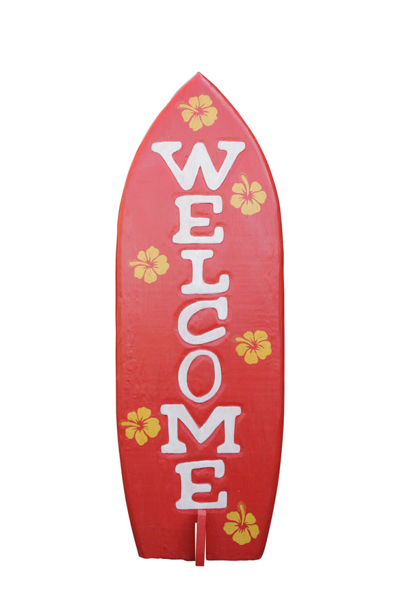 Welcome surfboard wooden sign 120cm length 